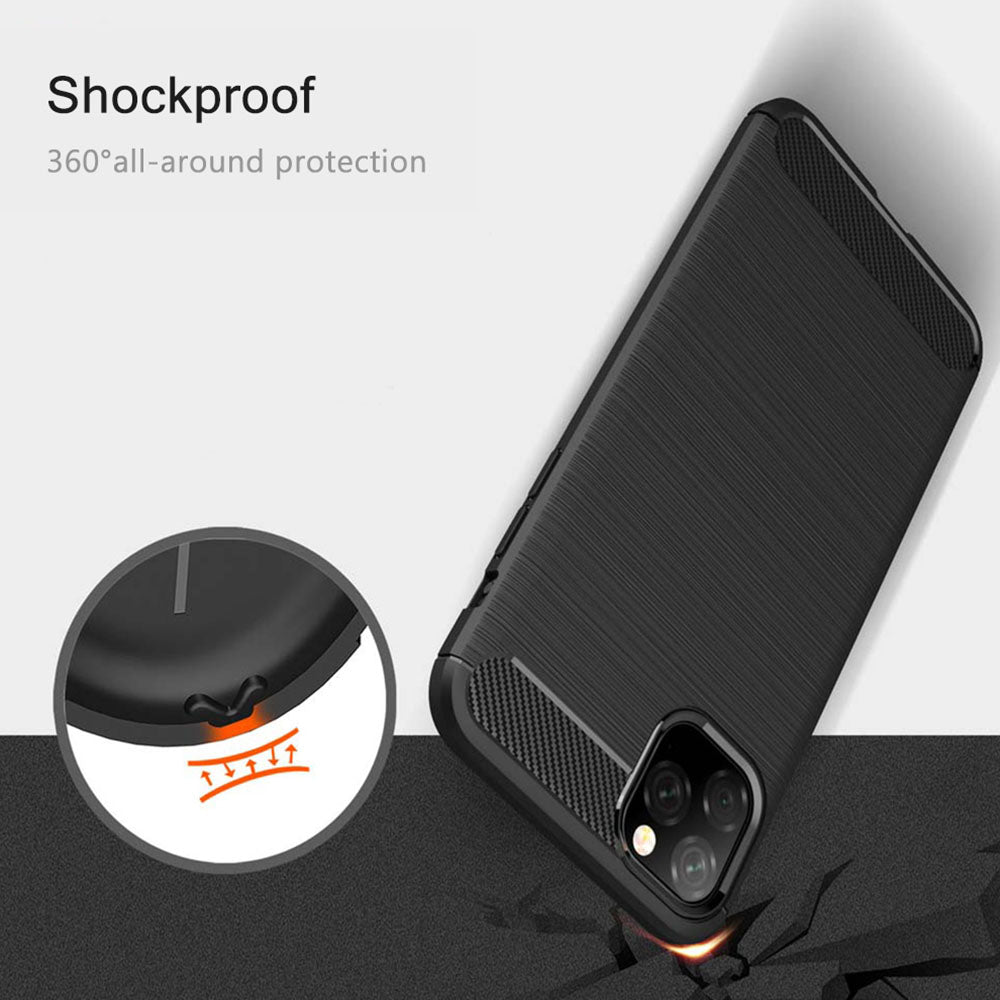 Husa pentru Apple iPhone 11 Pro Max, Techsuit, Carbon, Neagra