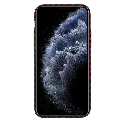 Husa pentru Apple iPhone 11 Pro, Techsuit, Carbonite FiberShell, Neagra Rosie