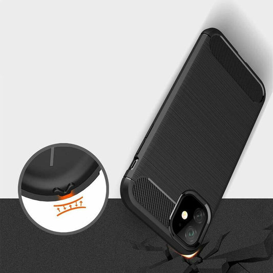 Husa pentru Apple iPhone 12 / 12 Pro, Techsuit, Carbon, Neagra