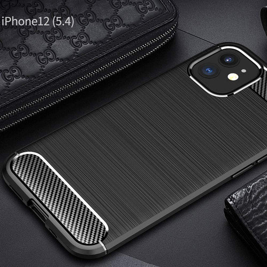 Husa pentru Apple iPhone 12 mini, Techsuit, Carbon, Neagra