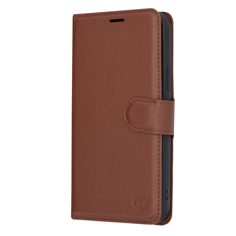 Husa pentru Apple iPhone 12 Pro, Techsuit, Leather Folio, Maro