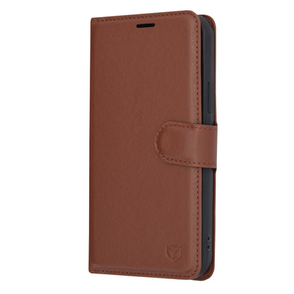 Husa pentru Apple iPhone 12 Pro, Techsuit, Leather Folio, Maro