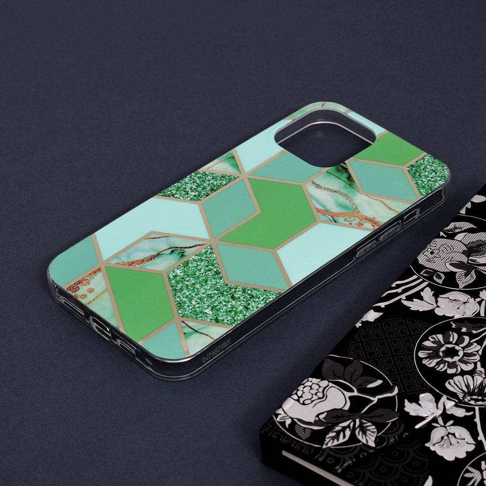 Husa pentru Apple iPhone 13 Pro Max, Techsuit, Marble, Verde