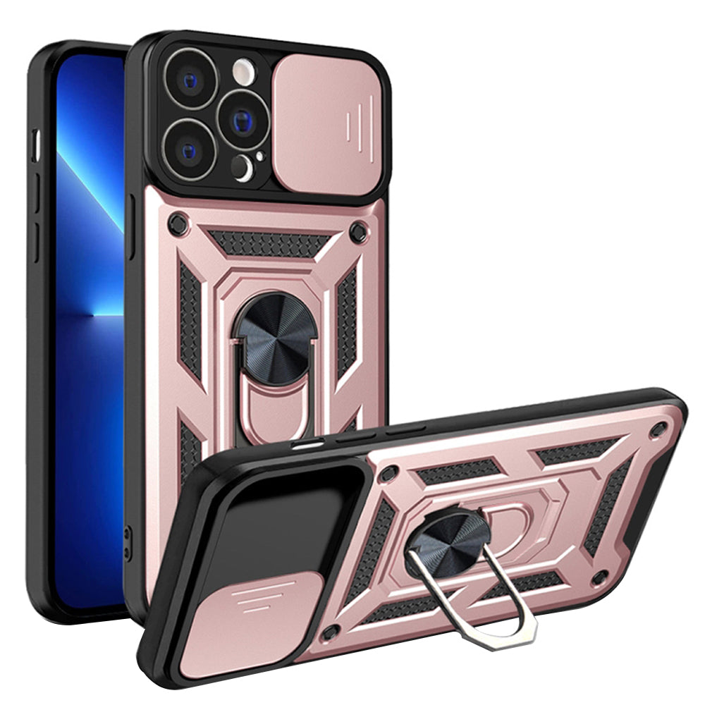 Husa pentru Apple iPhone 13 Pro, Techsuit, CamShield, Roz