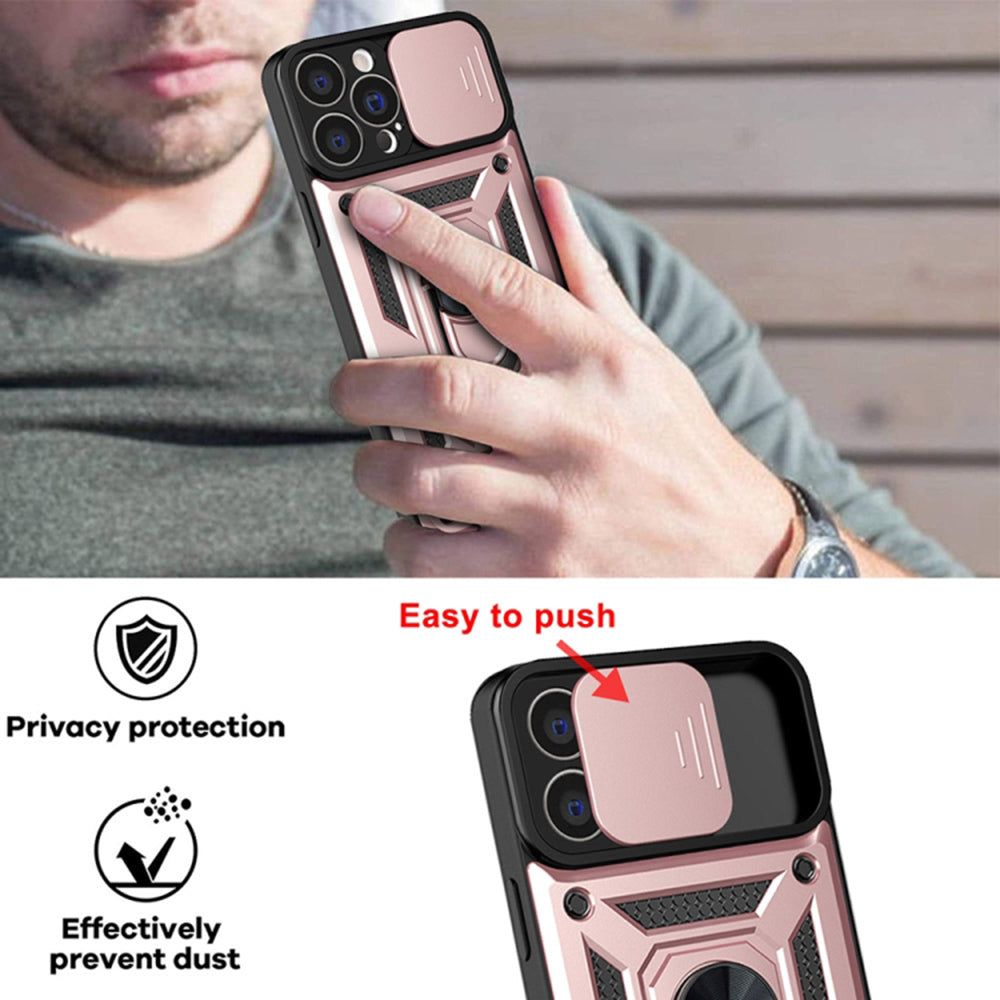 Husa pentru Apple iPhone 13 Pro, Techsuit, CamShield, Roz