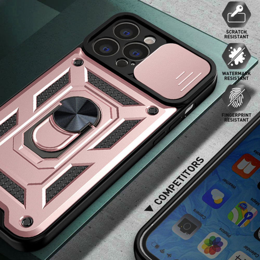 Husa pentru Apple iPhone 13 Pro, Techsuit, CamShield, Roz
