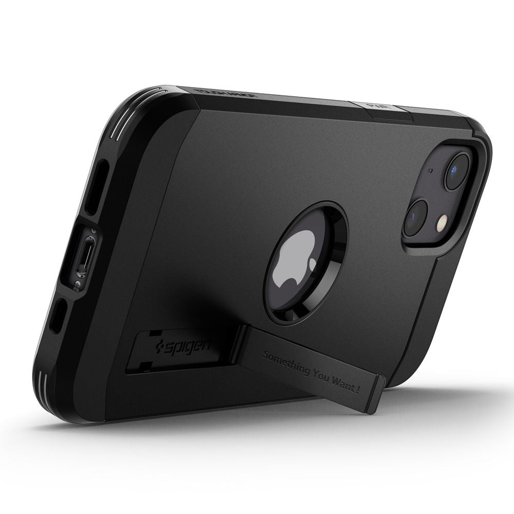 Husa pentru Apple iPhone 13, Spigen, Tough Armor, Neagra ACS03539