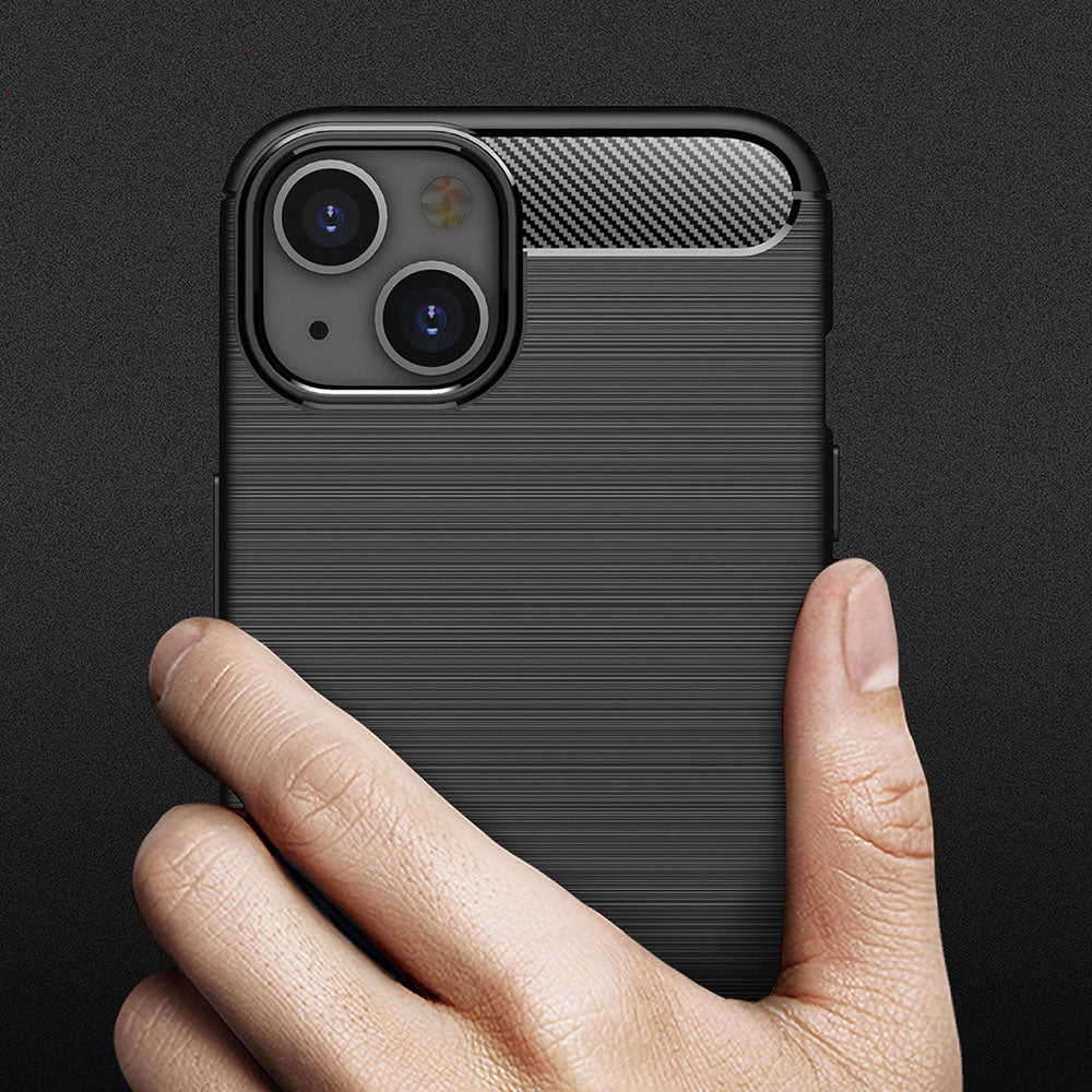 Husa pentru Apple iPhone 13, Techsuit, Carbon, Neagra