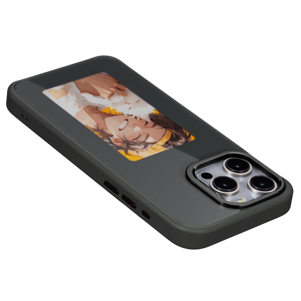 Husa pentru Apple iPhone 15 Pro, OEM, Display Customized E-Ink, Neagra