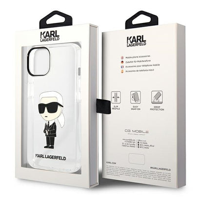 Husa pentru Apple iPhone 14 Plus, Karl Lagerfeld, Ikonik Karl, Transparenta
