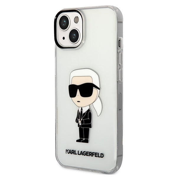 Husa pentru Apple iPhone 14 Plus, Karl Lagerfeld, Ikonik Karl, Transparenta