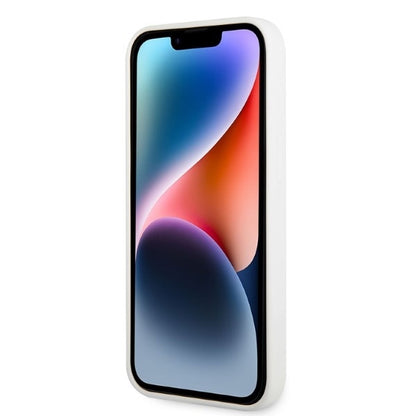 Husa pentru Apple iPhone 14 Plus, Karl Lagerfeld, Silicone Ikonik Karl, Alba