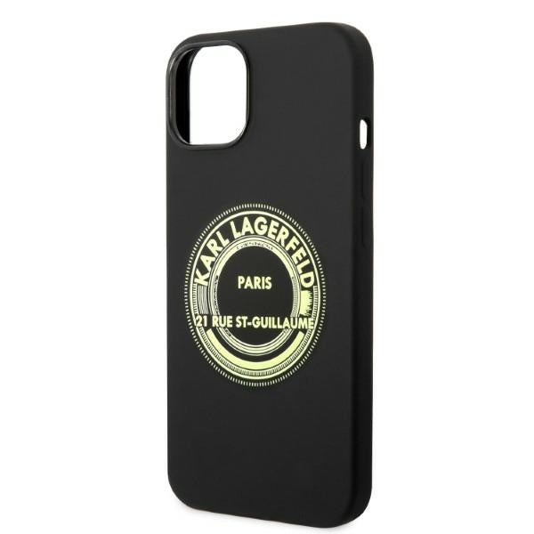 Husa pentru Apple iPhone 14 Plus, Karl Lagerfeld, Silicone RSG, Neagra