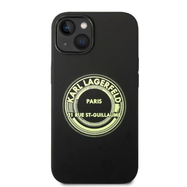 Husa pentru Apple iPhone 14 Plus, Karl Lagerfeld, Silicone RSG, Neagra