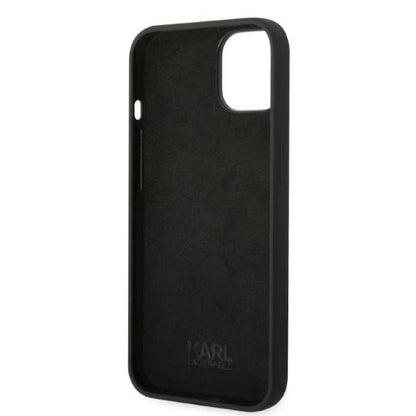 Husa pentru Apple iPhone 14 Plus, Karl Lagerfeld, Silicone RSG, Neagra