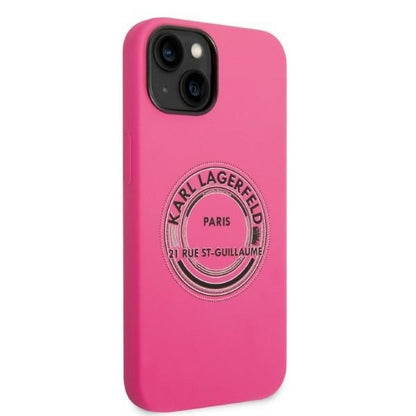 Husa pentru Apple iPhone 14 Plus, Karl Lagerfeld, Silicone RSG, Roz