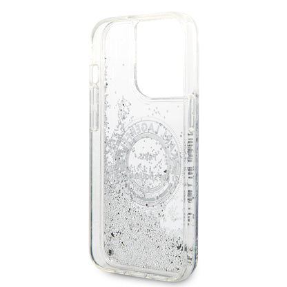 Husa pentru Apple iPhone 14 Pro, Karl Lagerfeld, Liquid Glitter RSG, Argintie