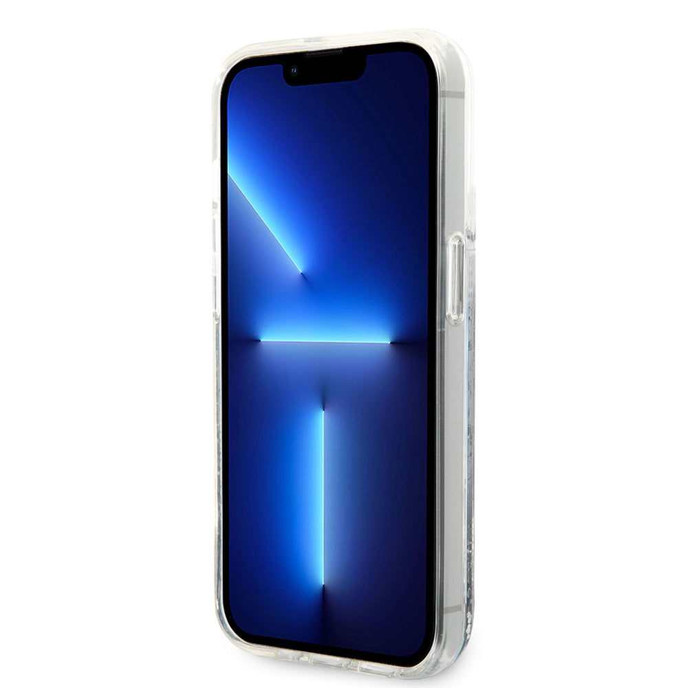 Husa pentru Apple iPhone 14 Pro, Karl Lagerfeld, Liquid Glitter RSG, Argintie