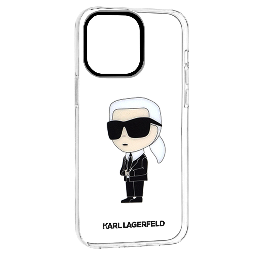 Husa pentru Apple iPhone 14 Pro Max, Karl Lagerfeld, Ikonik Karl, Transparenta
