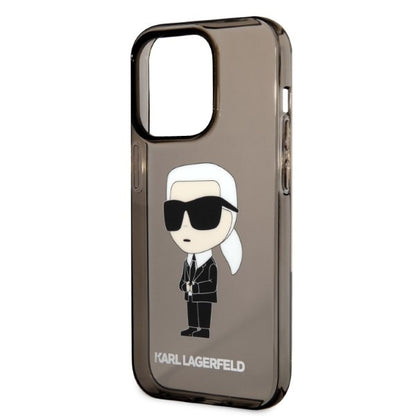 Husa pentru Apple iPhone 14 Pro Max, Karl Lagerfeld, IML Ikonik NFT, Neagra