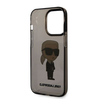 Husa pentru Apple iPhone 14 Pro Max, Karl Lagerfeld, IML Ikonik NFT, Neagra