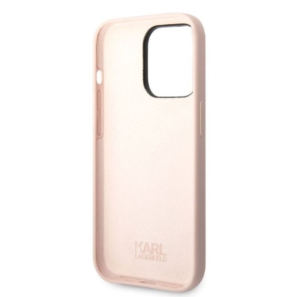 Husa pentru Apple iPhone 14 Pro Max, Karl Lagerfeld, Silicone Ikonik NFT, Roz