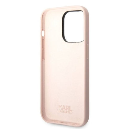 Husa pentru Apple iPhone 14 Pro Max, Karl Lagerfeld, Silicone Ikonik NFT, Roz