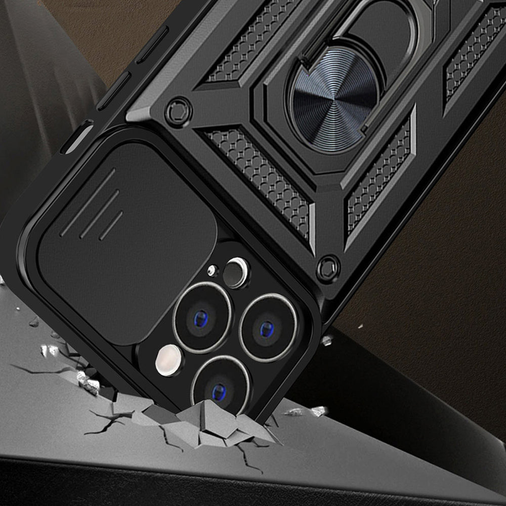 Husa pentru Apple iPhone 14 Pro Max, Techsuit, CamShield, Neagra