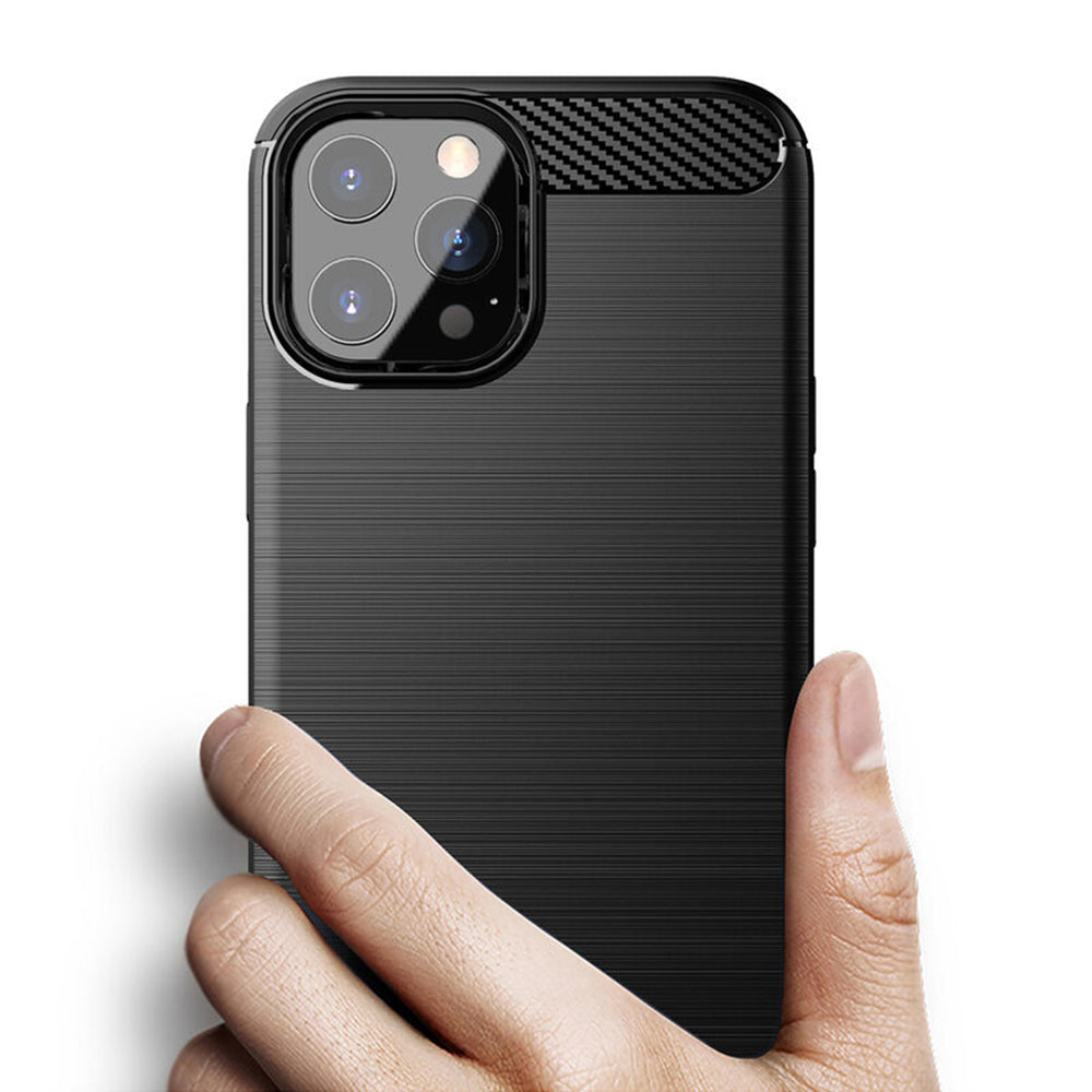 Husa pentru Apple iPhone 14 Pro Max, Techsuit, Carbon, Neagra