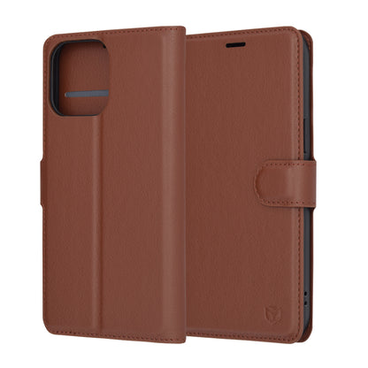 Husa pentru Apple iPhone 14 Pro Max, Techsuit, Leather Folio, Maro