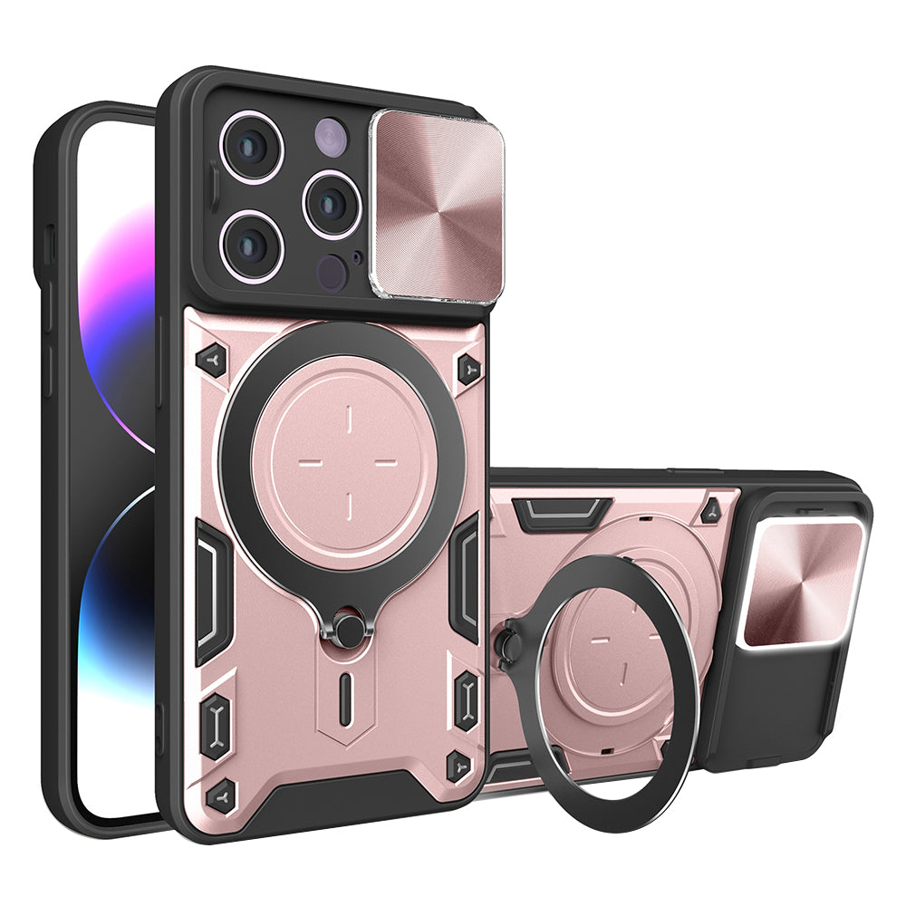 Husa pentru Apple iPhone 14 Pro, Techsuit, CamGuard Pro, Roz Aurie