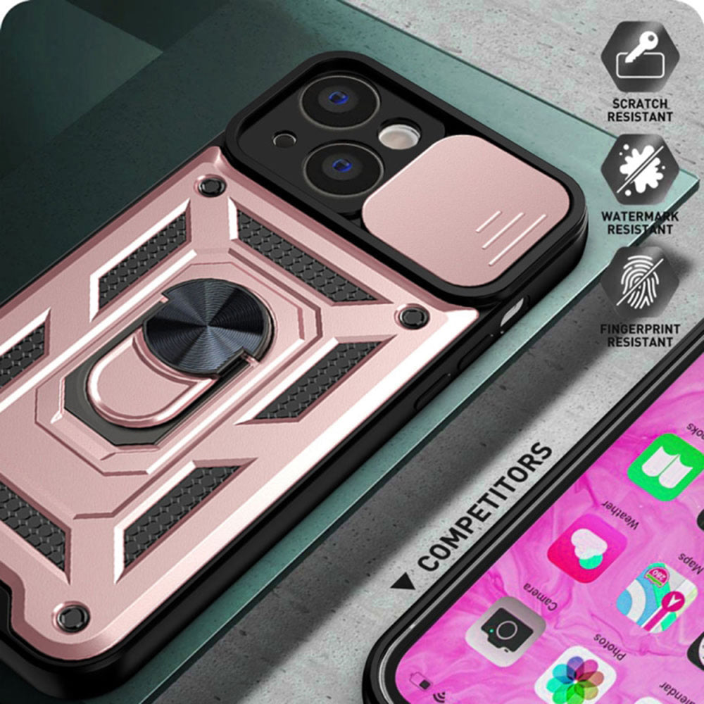 Husa pentru Apple iPhone 14 Pro, Techsuit, CamShield, Roz