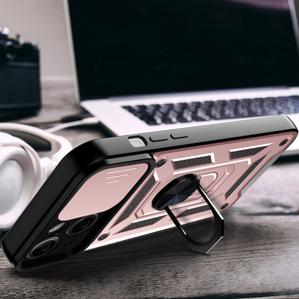 Husa pentru Apple iPhone 14 Pro, Techsuit, CamShield, Roz