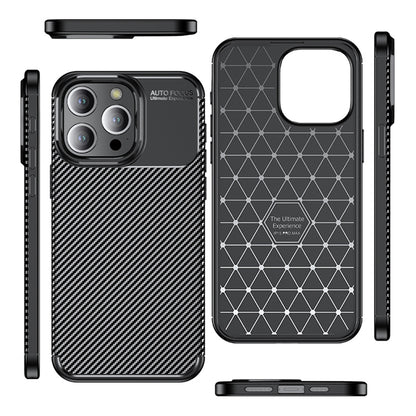 Husa pentru Apple iPhone 14 Pro, Techsuit, CarbonFiber, Neagra