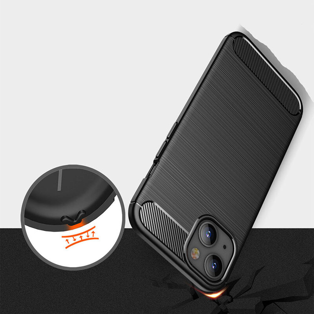 Husa pentru Apple iPhone 14, Techsuit, Carbon, Neagra
