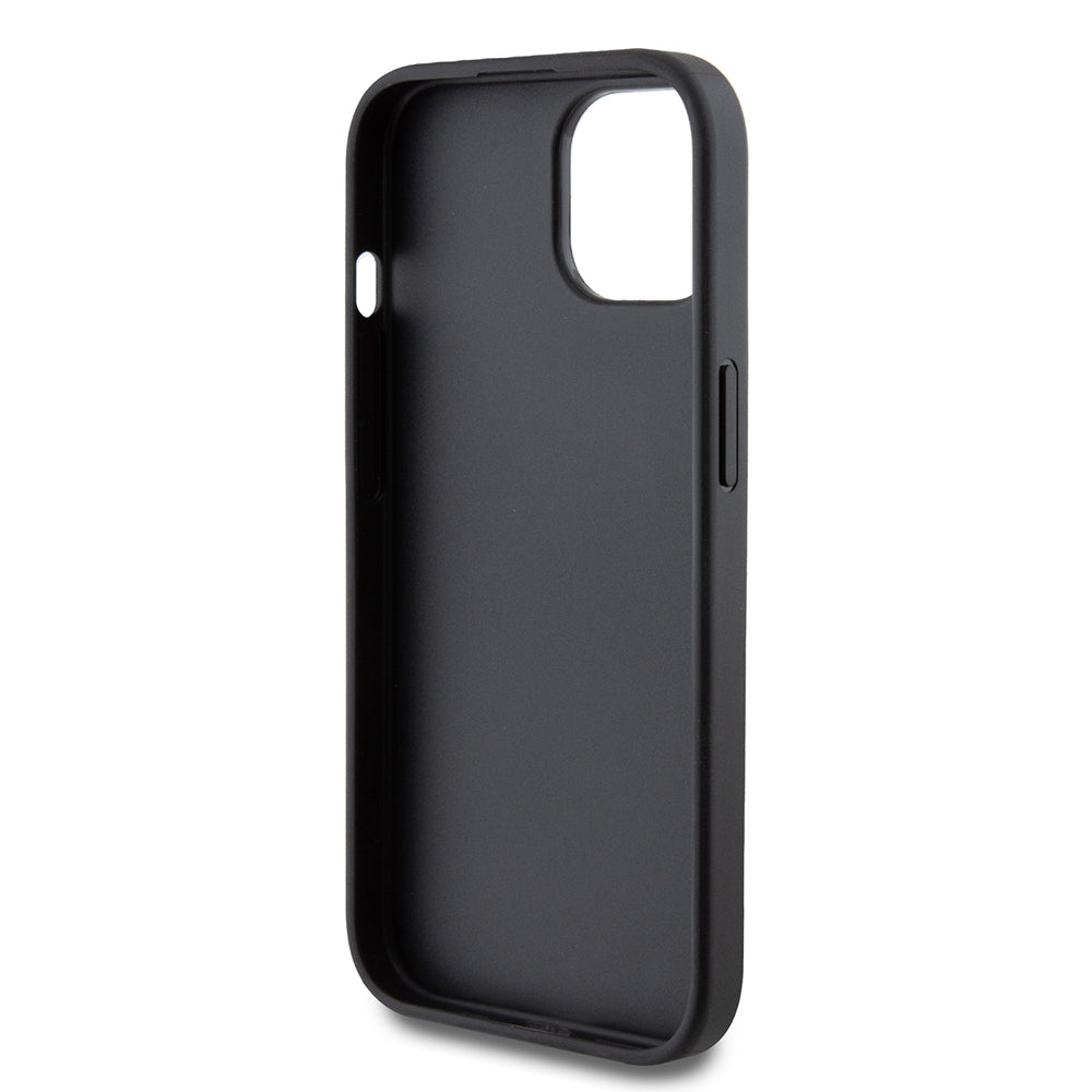 Husa pentru Apple iPhone 15, Guess, 4G Metal Gold Logo, Gri