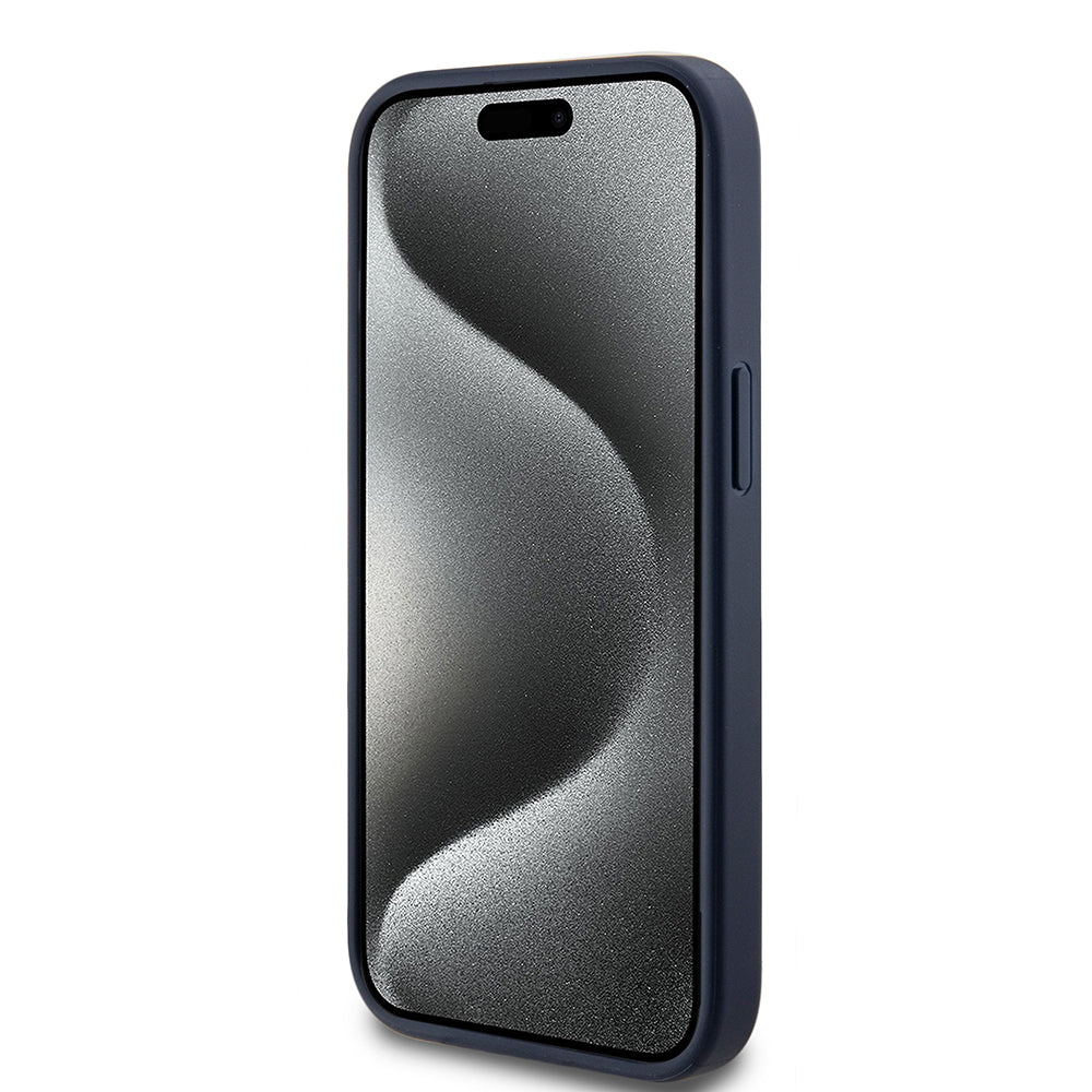 Husa pentru Apple iPhone 15, Guess, 4G Triangle Logo, Albastra