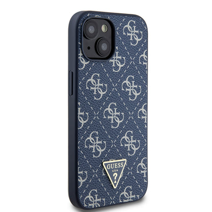 Husa pentru Apple iPhone 15, Guess, 4G Triangle Logo, Albastra