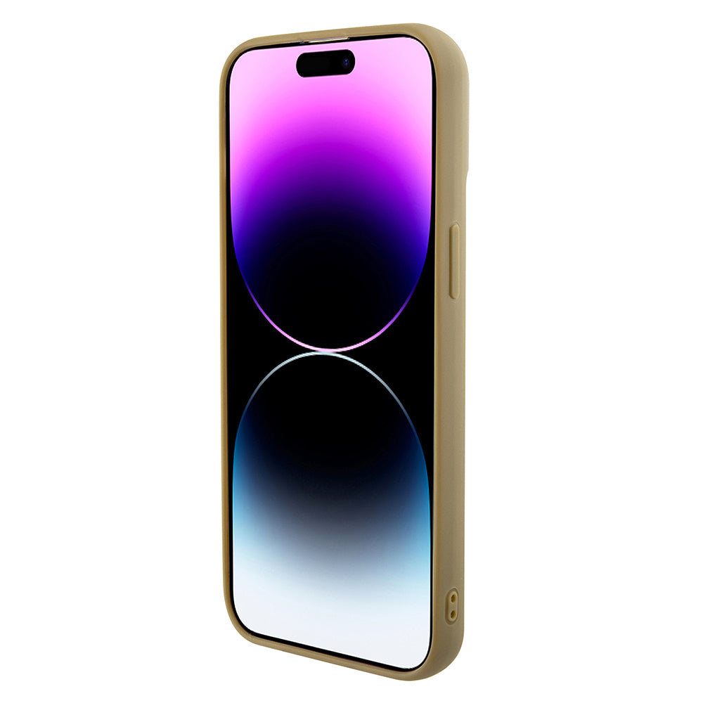 Husa pentru Apple iPhone 15, Guess, Disco Metal Script, Aurie