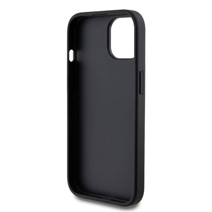 Husa pentru Apple iPhone 15, Guess, Glitter Big 4G Script, Neagra