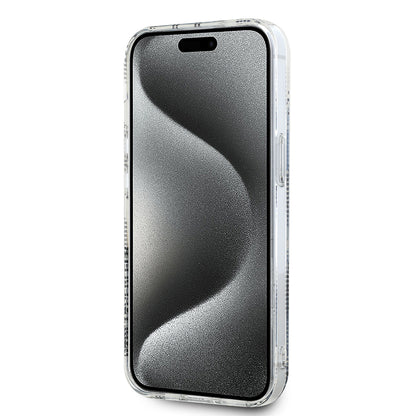 Husa pentru Apple iPhone 15, Karl Lagerfeld, IML Electroplated Choupette Head, Transparenta