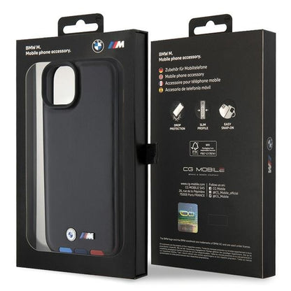 Husa pentru Apple iPhone 15 Plus, BMW, Stamp Tricolor, Neagra