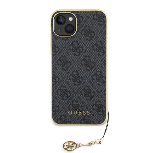 Husa pentru Apple iPhone 15 Plus, Guess, 4G Charm, Gri