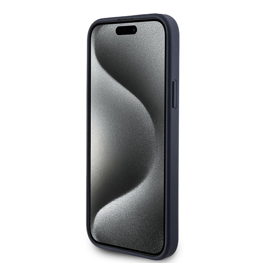 Husa pentru Apple iPhone 15 Plus, Guess, 4G Triangle Logo, Albastra