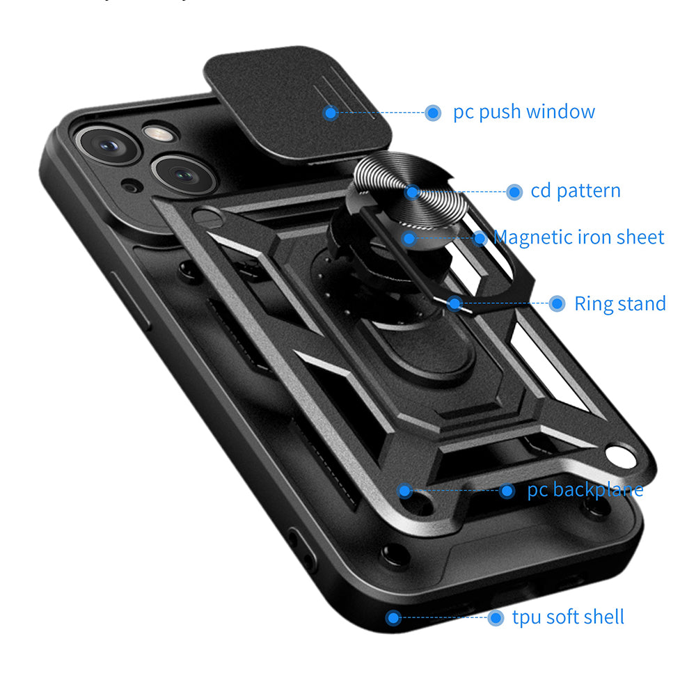 Husa pentru Apple iPhone 15 Plus, Techsuit, CamShield, Verde
