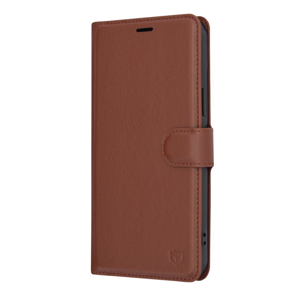 Husa pentru Apple iPhone 15 Plus, Techsuit, Leather Folio, Maro