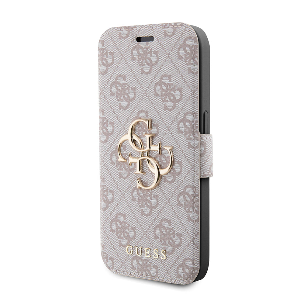 Husa pentru Apple iPhone 15 Pro, Guess, 4G Book, Roz