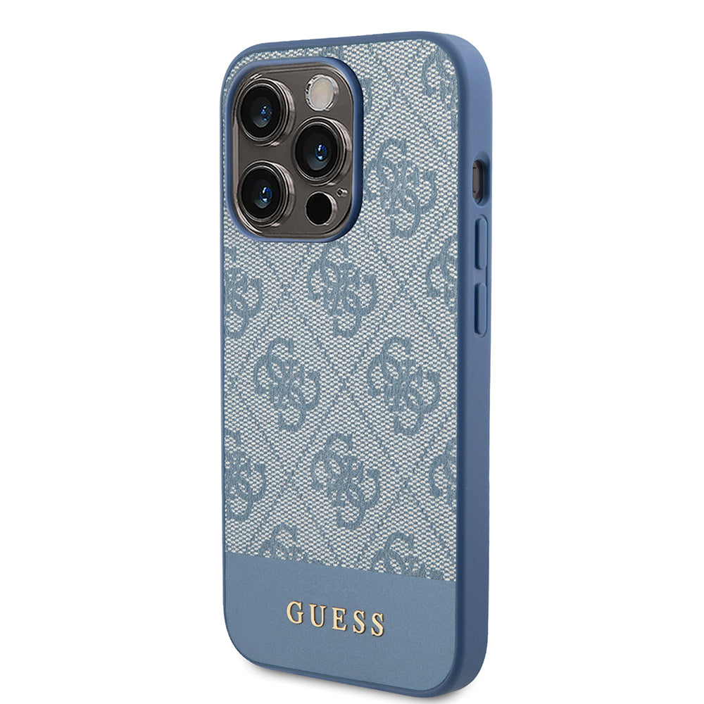 Husa pentru Apple iPhone 15 Pro, Guess, 4G Stripe, Albastra