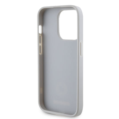 Husa pentru Apple iPhone 15 Pro, Guess, Strass Metal Logo, Argintie