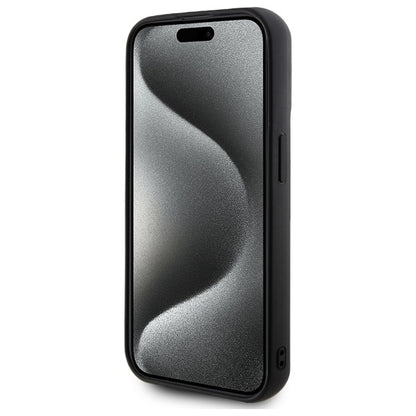 Husa pentru Apple iPhone 15 Pro, Karl Lagerfeld, 3D Rubber Signature, Neagra